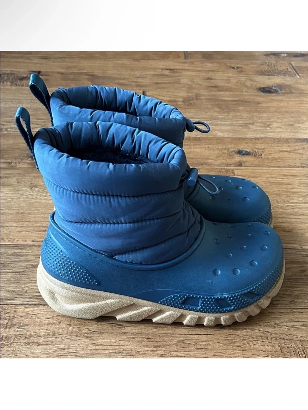 Crocs Duet Max II Boots Puffy Winter Outdoor Snow Boots Navy Blue Womens Size 6